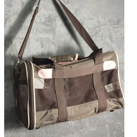 Sherpa Original Travel Deluxe Airline Approved Pet Carrier Pink Brown - Picture 5 of 13